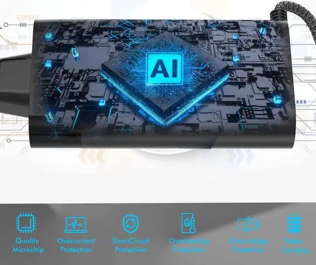 Alt view image 6 of 7 - 330W 19.5V 16.92A GaN AC Charger for Dell G16 7630 7620 G15 Alienwar X51 X17 R1 R2 M17 R3 R4 M18x R1 R2 R3 Area-51m R1 R2 ADP-330AB D DA330PM111 DA330PM190 LA330PM190 Laptop Power Supply Cord