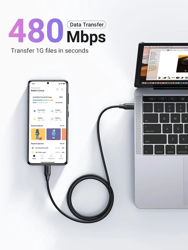 Alt view image 5 of 7 - UGREEN USB C to USB C Cable 1M