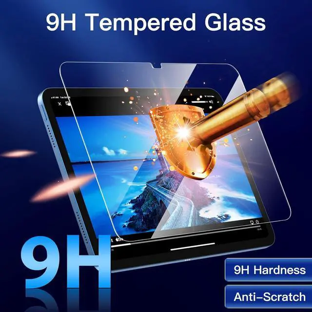 Alt view image 3 of 6 - Screen Protector for iPad (A16) 11th/10th Generation (2025/2022) 9H Tempered Glass Film HD Clear 2-Pack