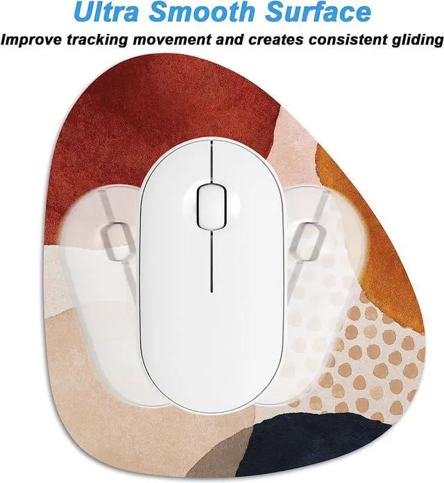 Alt view image 5 of 7 - Rimilak Small Mouse Pad 6 x 7 Inch, Irregular Mini Mousepad, Abstract Stone | Non-Slip Rubber Base, Waterproof Compact Mouse Mat for Laptop Computer Wireless Mouse Keyboard Home Office Travel