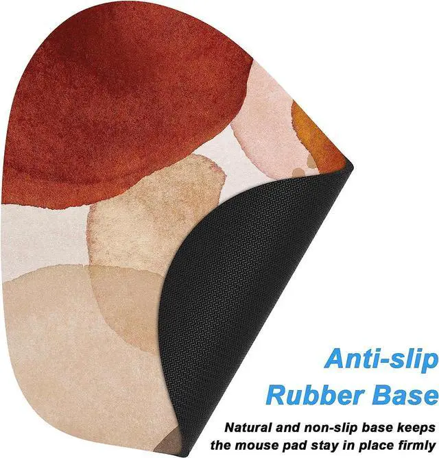Alt view image 6 of 7 - Rimilak Small Mouse Pad 6 x 7 Inch, Irregular Mini Mousepad, Abstract Stone | Non-Slip Rubber Base, Waterproof Compact Mouse Mat for Laptop Computer Wireless Mouse Keyboard Home Office Travel