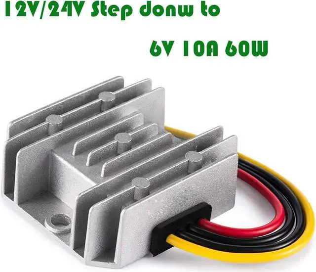 Alt view image 2 of 7 - MGGi DC/DC Voltage Reducer Converter Regulator 12V 24V Step Down to 6V 10A 60W,Converter Regulator DC to DC Power Supply Module Buck Transformer,Waterproof Voltage Reducer,for Golf Cart,Forklifts,Car