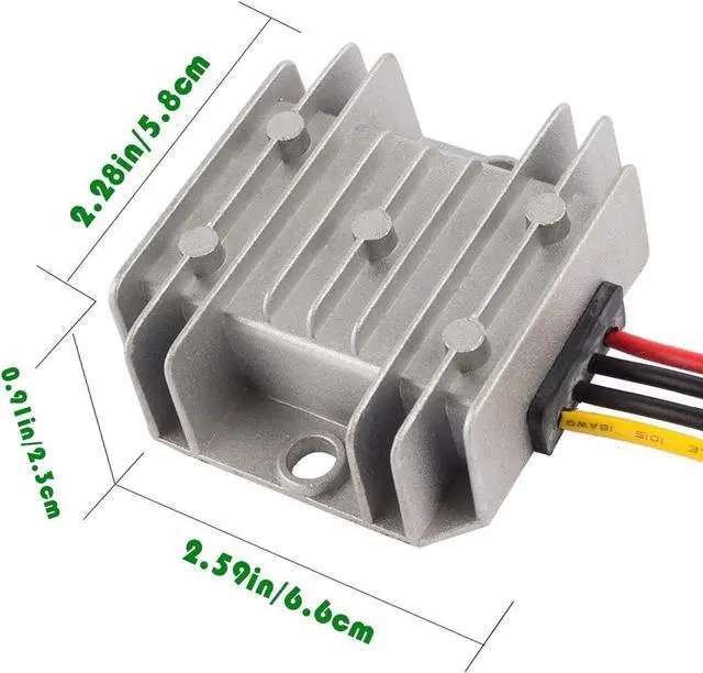 Alt view image 4 of 7 - MGGi DC/DC Voltage Reducer Converter Regulator 12V 24V Step Down to 6V 10A 60W,Converter Regulator DC to DC Power Supply Module Buck Transformer,Waterproof Voltage Reducer,for Golf Cart,Forklifts,Car