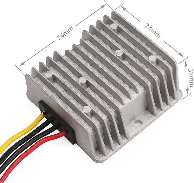 Alt view image 6 of 7 - DROK Waterproof 60W Automatic Step Up Down Voltage Regulator Stabilizer 10V-36V to 12V 5A Buck Boost Power Converter 12V Volts Regulator for Fan Motor