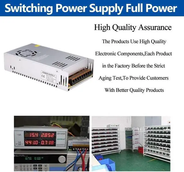 Alt view image 5 of 7 - Versatile 12V 30A Power Supply - 360W Universal Regulated Switching AC to DC Converter for LED Strips, CCTV, Radios, Computers - Supports AC110V/220V Input