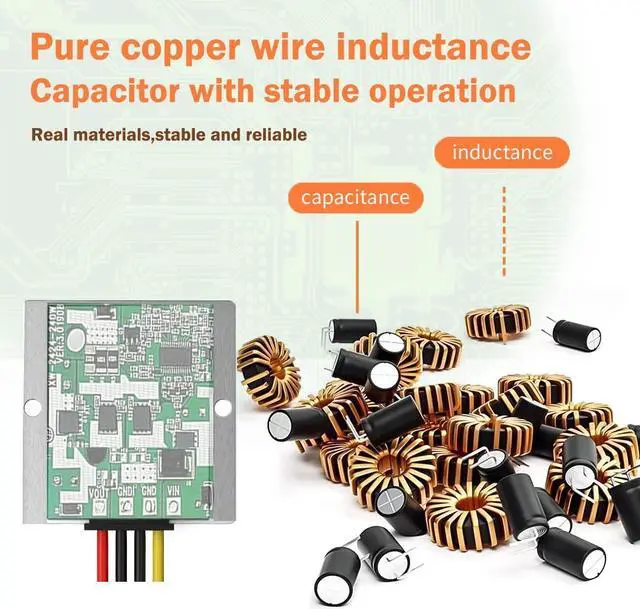 Alt view image 6 of 6 - 24V to 12V Converter, Step Down Converter 30A 360W for Heavy Duty Truck, Car, Vehicle, Boat, Solar System (DC15-40V Inputs)