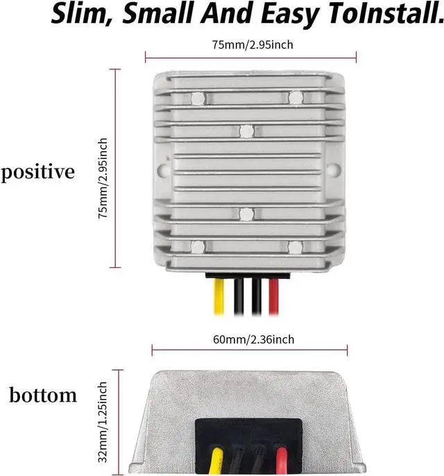 Alt view image 7 of 7 - Car Voltage Stabilizer, 4A 48W Heavy Duty Voltage Stabilizer 12v Surge Protector for Car Battery Truck Vehicle Boat RV Camper Solar System (10-36V Input, 12V Output)
