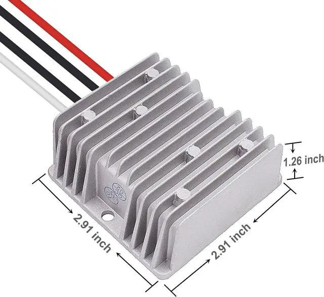 Alt view image 3 of 7 - 24V to 12V 30A 360W Step-Down Transformer DC to DC Buck Converter for Golf Cart Power Supply