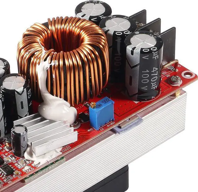 Alt view image 6 of 7 - ACEIRMC 1500W 30A DC-DC Boost Converter DIY Step-up Boost Constant Stream Power Supply Module Board in 10-60V Out 12-90V Electric Unit Module (1500W 30A Boost Converter)
