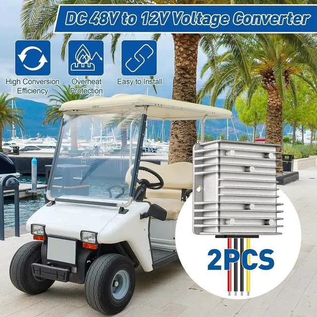 Alt view image 2 of 7 - Dreyoo 2 Pack 36V 48V to 12V Converter Golf Cart Voltage Reducer, 10A 120w DC to DC Buck Converter 12 Volt Voltage Regulator for Golf Cart Club Car Audio LED Strip Light Universal Power Stabilizer