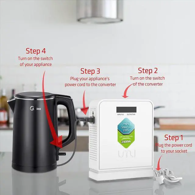 Alt view image 5 of 7 - 2400W Step Up Voltage 110v to 220v Converter, Heavy Duty Power Converter 110v to 220v, Power Transformer for Large Capacity Device, Step Up 110v to 220v - Converter for Europe Appliance