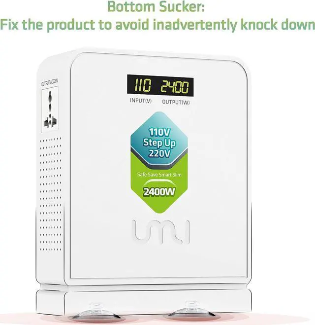 Alt view image 6 of 7 - 2400W Step Up Voltage 110v to 220v Converter, Heavy Duty Power Converter 110v to 220v, Power Transformer for Large Capacity Device, Step Up 110v to 220v - Converter for Europe Appliance