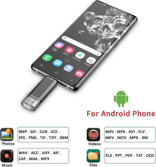 Alt view image 5 of 7 - Vansuny 5 Pack 64GB USB C Flash Drive 2 in 1 OTG USB 3.0 + USB C Memory Stick with Keychain Dual Type C Thumb Drive Photo Stick Jump Drive for Android Smartphones, Computers, MacBook, Tablets, PC