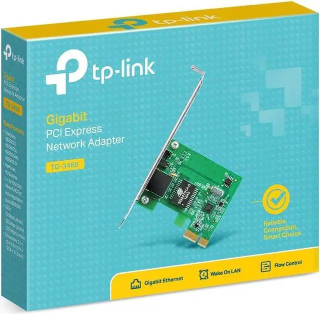 Alt view image 2 of 5 - 10/100/1000Mbps Gigabit Ethernet PCI Express Network Card (TG-3468) PCIE Network Adapter Network Card Ethernet Card for PC Win10/11 Supported