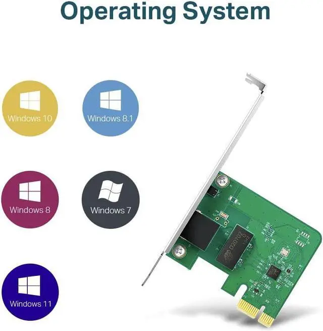 Alt view image 3 of 5 - 10/100/1000Mbps Gigabit Ethernet PCI Express Network Card (TG-3468) PCIE Network Adapter Network Card Ethernet Card for PC Win10/11 Supported