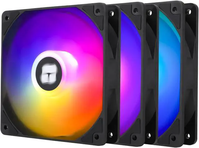 Alt view image 7 of 7 - T TL-C12C-S CPU Fan 120mm ARGB Case Cooler Fan, 4pin PWM Silent Computer Fan with S-FDB Bearing Included, up to 1550RPM Cooling Fan3 Quantities