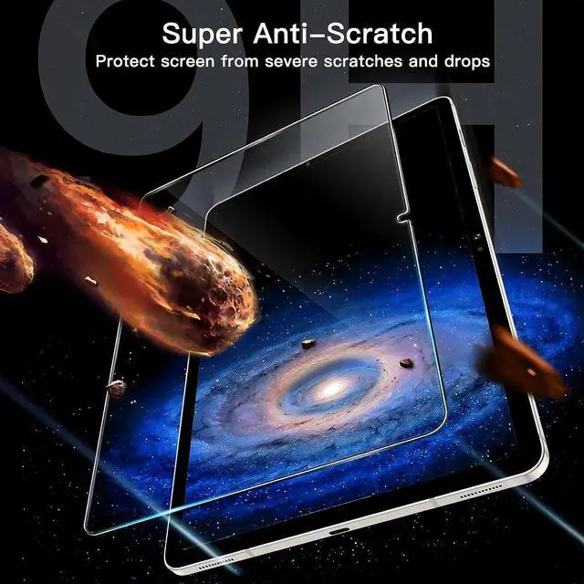 Alt view image 4 of 6 - Screen Protector for  Galaxy Tab S10 Plus 2024/Tab S9 Plus/Tab S9 FE Plus 2023 12.4-Inch with Easy Installation Frame Tempered Glass Film HD Clear 2-Pack