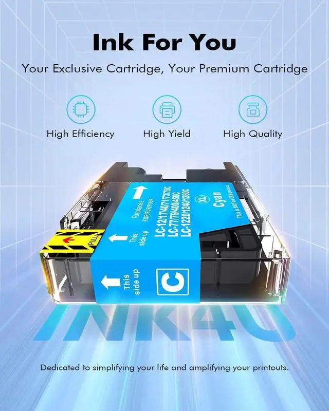 Alt view image 2 of 7 - INK4U Compatible LC75 Ink Cartridges Replacement  LC75 LC71 LC79 XL for MFC-J6510DW MFC-J6710DW MFC-J6910DW MFC-J280W MFC-J425W MFC-J430W Printer(5 Black,3 Cyan,3 Magenta,3 Yellow,14 Pack)