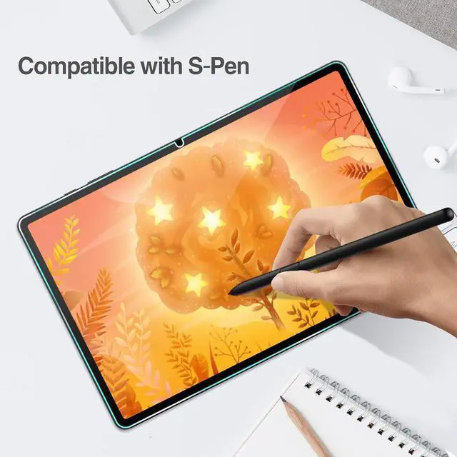 Alt view image 6 of 7 - 2 Pack Screen Protector for Galaxy Tab S10 Plus 2024/Tab S9 FE Plus/S9 Plus/S8 Plus/S7 FE/S7 Plus 12.4 inch 2023 Tempered Glass HD Clear Film Guard for Tablet SM-X820/X610/X810/X800/T730/T970