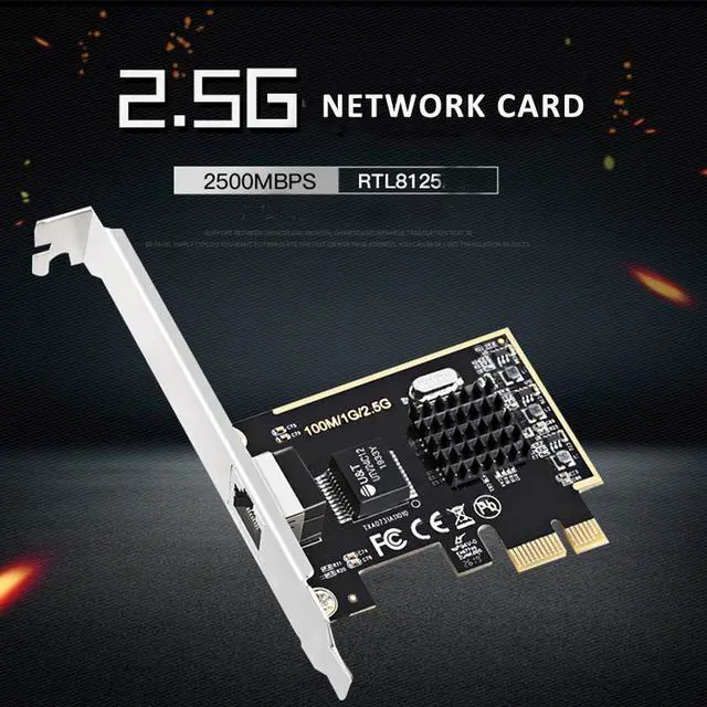 Alt view image 6 of 7 - 2.5GBase-T PCIe Network Adapter with 1 Port 2500/1000/100Mbps PCI Express Gigabit Ethernet Card RJ45 LAN Controller Support Windows Server/Windows/Linux RTL8152 Chipset Standard and Low-Profile Bracke