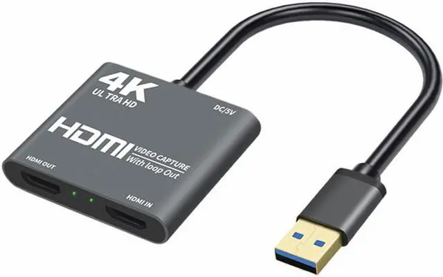 Main image of 4K 1080P USB 3.0 to HD-compatible Video Audio Game Capture Card With Loop Out Full 1080p 60 Record Via DSLR Camcorder