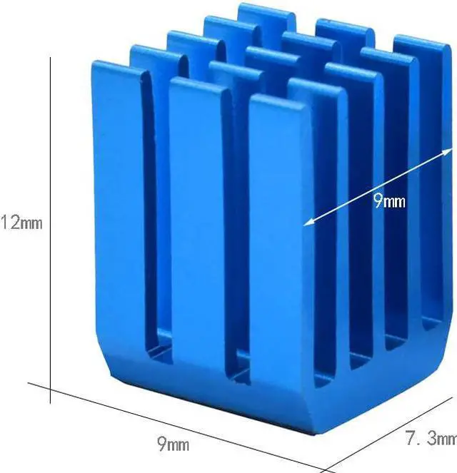 Alt view image 3 of 5 - 22pcs 3D Printer Heatsink Kit + Thermal Conductive Adhesive Tape Cooler Heat Sink Cooling TMC2130 TMC2100 A4988 DRV8825 TMC2208 Stepper Motor Driver Module