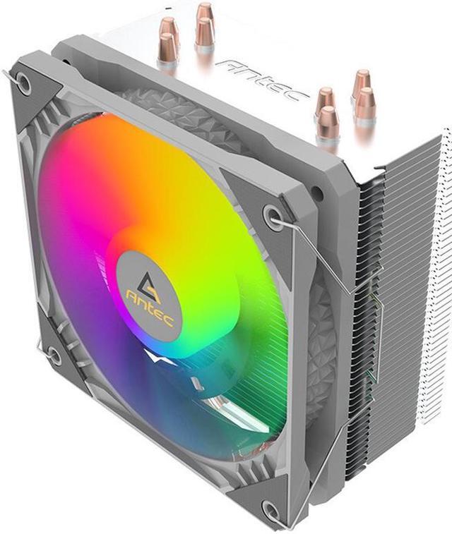 Alt view image 4 of 6 - RGB CPU Cooler Air Cooling Heat Sink CPU Radiator 4 Heat Pipes for Intel LGA1200/115X/1700 AMD AM3