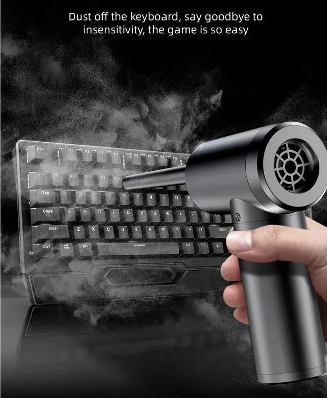Alt view image 7 of 7 - Air Duster with 50000 RPM Improved Motor Electric Air Blower Computer Cleaning Compressed Air Duster for Keyboard Laptop PC Car