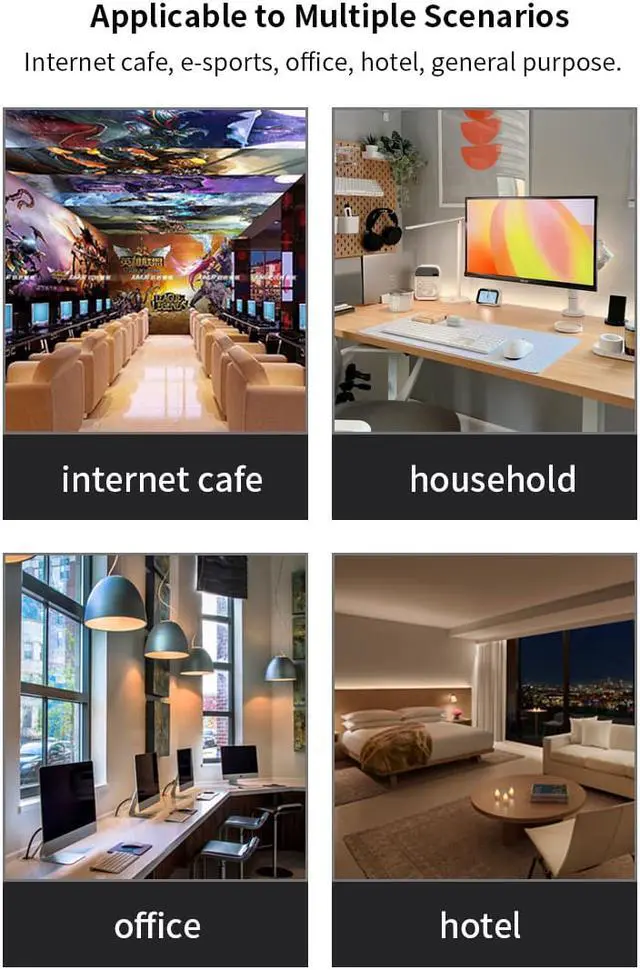 Alt view image 7 of 7 - 1.65m /5m /10m Portable LED Lights Computer Desktop Switch PC Motherboard External Start Power On/Off Button Extension Cable for Home Office Cafe