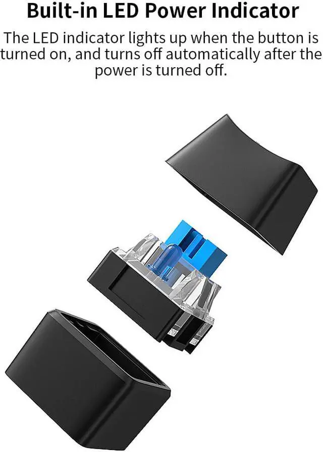 Alt view image 2 of 7 - 1.65m /5m /10m Portable LED Lights Computer Desktop Switch PC Motherboard External Start Power On/Off Button Extension Cable for Home Office Cafe