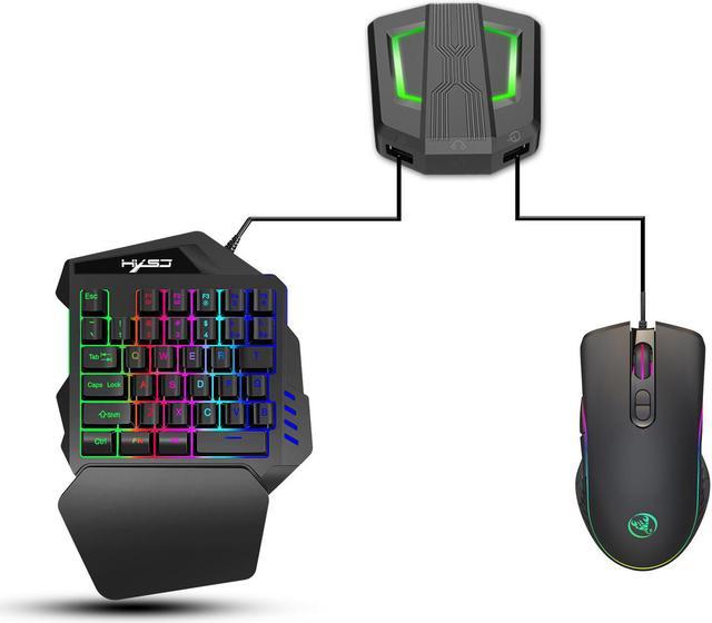  One Handed RGB Professional Gaming Keyboard And Mouse Combo, 35  Keys Portable PUBG, Half Keyboard Gaming Set for Laptop PC Xbox PS4 Switch  Gamer : Electronics