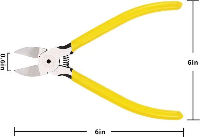 Alt view image 2 of 7 - Wire Cutter Chromium Vanadium Stainless Steel Diagonal Cutting Pliers Micro Flush Cut Side Cutters, 6 Inch (Wire Cutter 6 Inch)