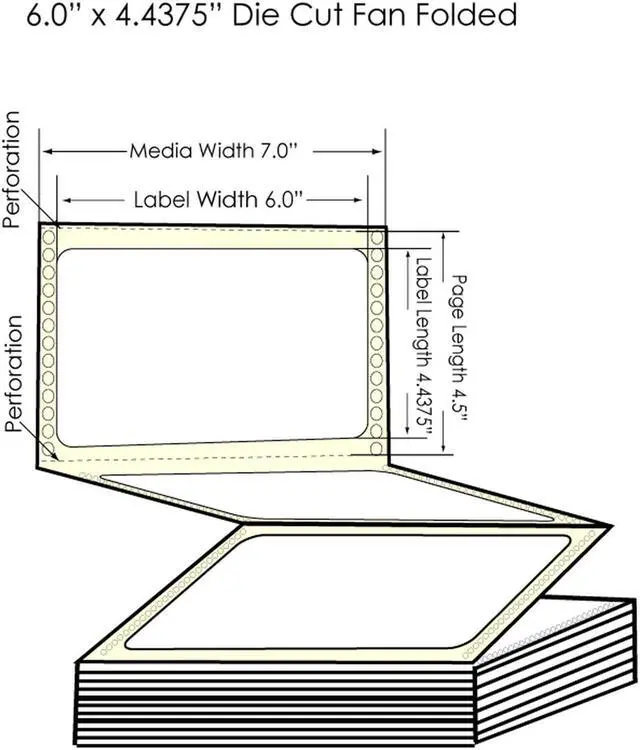 Main image of DuraFast GP-C831 6" x 4.4375" High Gloss Paper Labels 1700/Carton