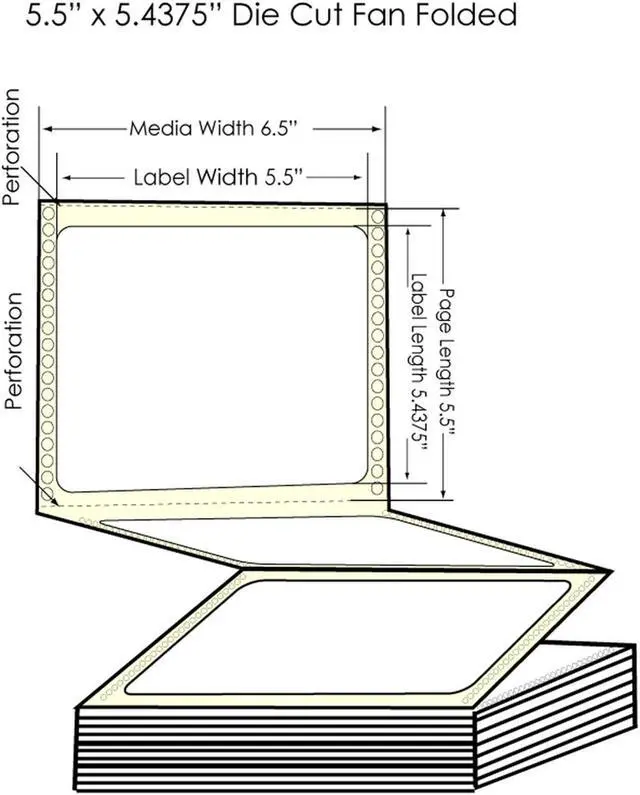 Main image of DuraFast GP-C831 5.5" x 5.4375" High Gloss Paper Labels 1700/Carton