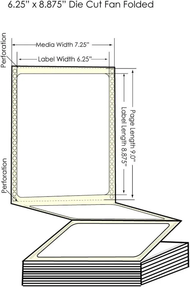 Main image of DuraFast GP-C831 6.25" x 8.875" High Gloss Paper Labels 850/Carton