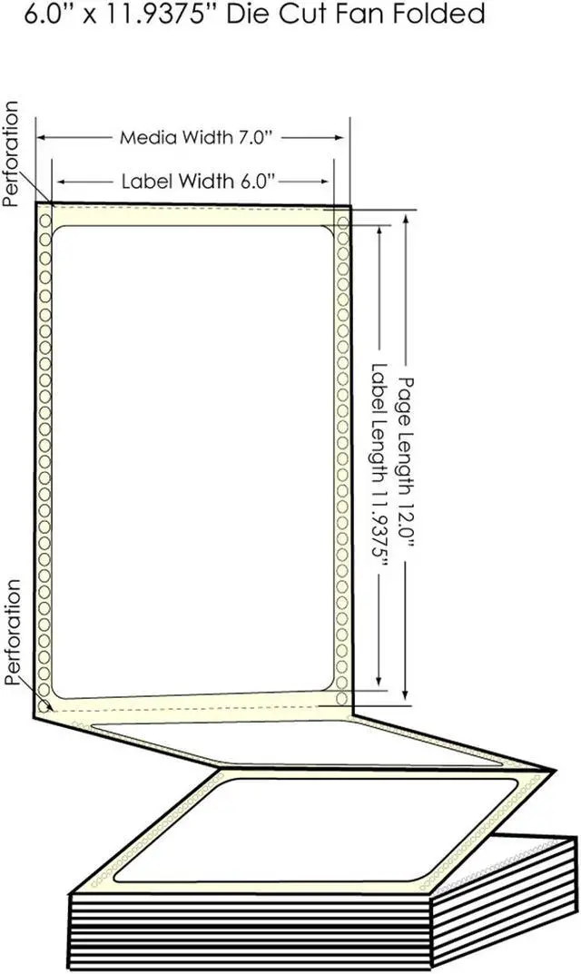 Main image of DuraFast GP-C831 6" x 11.9375" High Gloss Paper Labels 850/Carton