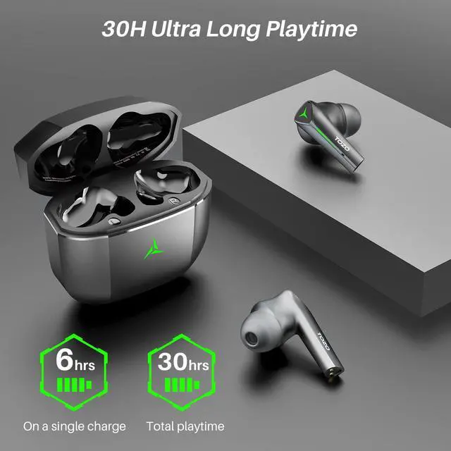 Alt view image 2 of 7 - TOZO G1 Wireless Earbuds Bluetooth in-Ear Gaming Headphones with Microphone High Sensitivity Headset with Game/Music Mode Breathing Light and 45ms Ultra Low-Latency Specially Designed for Gaming,Black