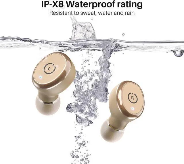 Alt view image 6 of 7 - TOZO T10 Bluetooth 5.3 Wireless Earbuds with Wireless Charging Case IPX8 Waterproof Stereo Headphones in Ear Built in Mic Headset Premium Sound with Deep Bass for Sport Khaki