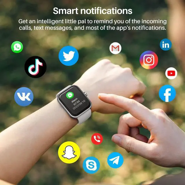 Alt view image 5 of 7 - TOZO S2 40mm Mini Smart Watch Alexa Built-in Fitness Tracker with Heart Rate, Blood Oxygen and Sleep Monitor 5ATM Waterproof 1.5" Touchscreen for Men Women Compatible with iPhone & Android, Space Gray