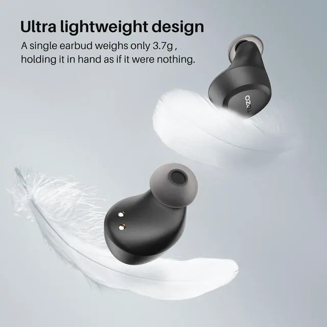 Alt view image 3 of 7 - TOZO A1 Wireless Earbuds Bluetooth 5.3 in Ear Headphones Built-in Microphone, Immersive Premium Sound 24 Hours Playtime with USB-C Charging Case, Black
