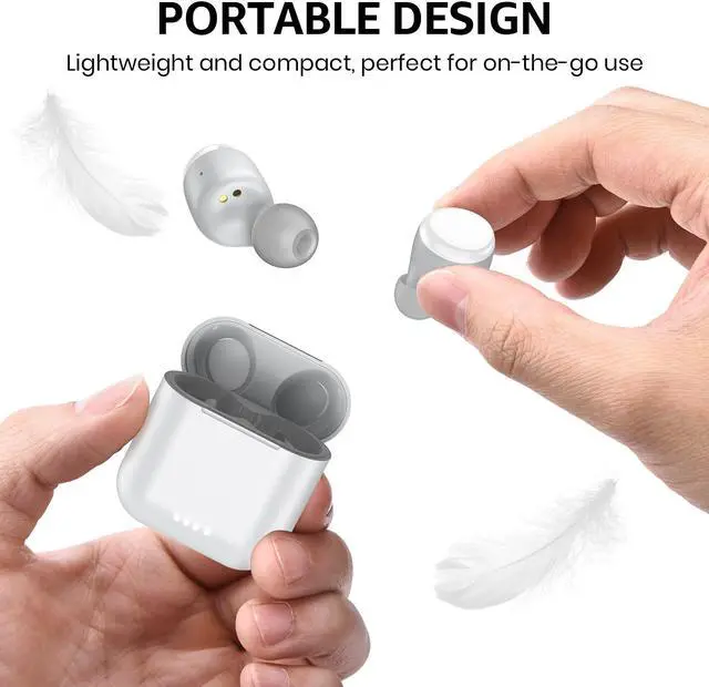 Alt view image 4 of 7 - TOZO T6 2024 New Upgraded Wireless Earbuds IPX8 Waterproof Bluetooth 5.3 in-Ear Headphones 50H Playtime with Wireless Charging Case, APP EQ Customisable, Pearl White