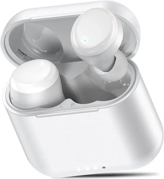 Main image of TOZO T6 2024 New Upgraded Wireless Earbuds IPX8 Waterproof Bluetooth 5.3 in-Ear Headphones 50H Playtime with Wireless Charging Case, APP EQ Customisable, Pearl White