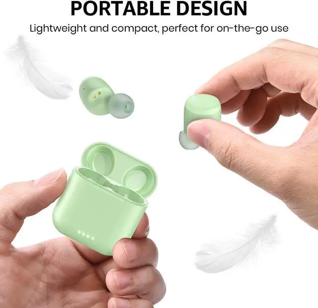 Alt view image 4 of 7 - TOZO T6 New Upgraded 2024 Wireless Earbuds IPX8 Waterproof Bluetooth 5.3 in-Ear Headphones 50H Playtime with Wireless Charging Case, APP EQ Customisable, Grass Green