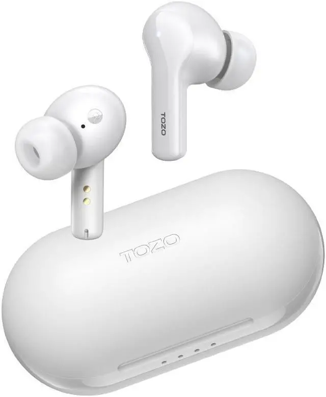 Main image of TOZO A2-S Wireless Earbuds Bluetooth 5.3 in Ear Light-Weight Headphones Built-in Microphone Immersive Premium Sound Long Distance Connection Headset with Charging Case, White