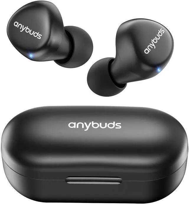 Main image of Anybuds Bluetooth 5.3 Wireless Earbuds, In-Ear CD-Quality Sound Built-in Mic Headphones, Long
Distance Connection 35H Playback with Charger Case, Black