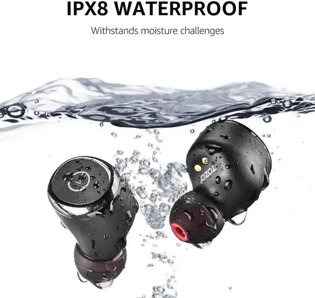 Alt view image 5 of 7 - TOZO T10 Mini Bluetooth 5.3 Wireless Earbuds IPX8 Waterproof Stereo In Ear Headphones Up to 45H Playtime, Matte Black (Refurbished)