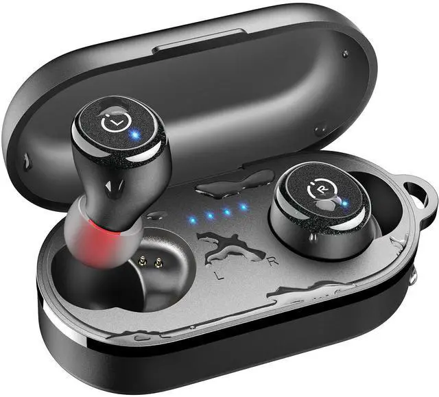 Main image of TOZO T10 Mini Bluetooth 5.3 Wireless Earbuds IPX8 Waterproof Stereo In Ear Headphones Up to 45H Playtime, Matte Black (Refurbished)