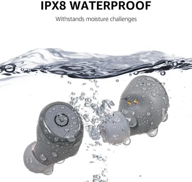 Alt view image 4 of 7 - TOZO T10 Mini Bluetooth 5.3 Wireless Earbuds IPX8 Waterproof Stereo In Ear Headphones Up to 45H Playtime, Matte Gray (Refurbished)