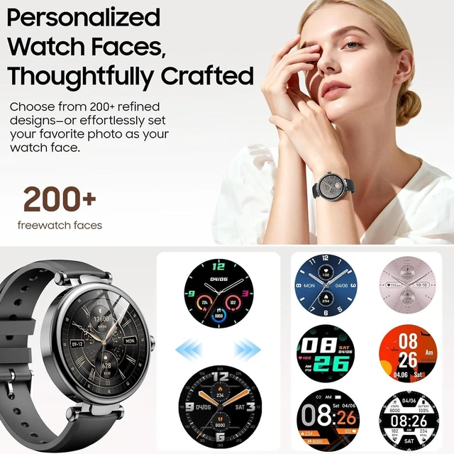 Alt view image 3 of 7 - TOZO S8 Smart Watch with 1.32" AMOLED Touch Screen, Bluetooth Calls & Text, Health Tracker Watch, 3ATM Waterproof, 100+ Sports Modes with APP, for Android iOS