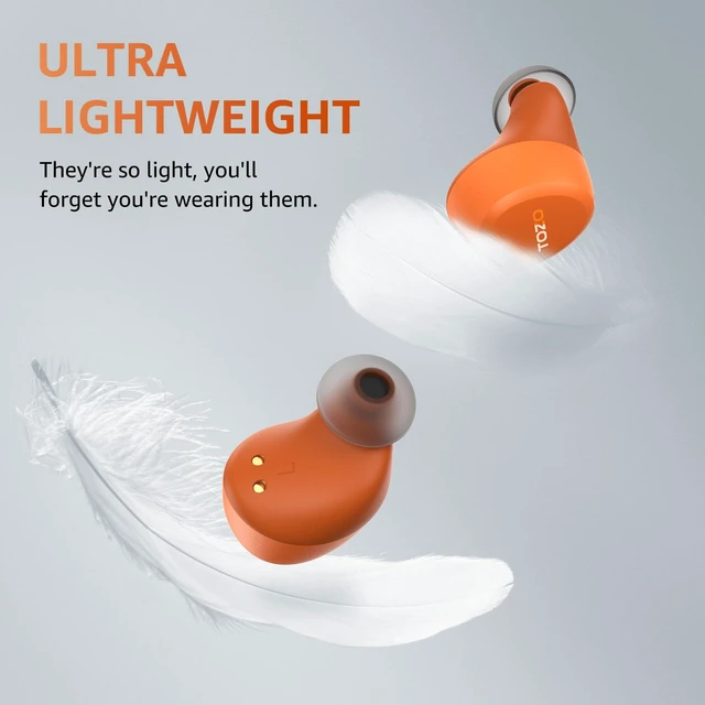 Alt view image 4 of 7 - TOZO A1 Wireless Earbuds Mini Light Weight in Ear Bluetooth Headphones, IPX5 Waterproof, Immersive Premium Sound Bass Stereo Headset with Charging Case, 32 EQ via App, Orange